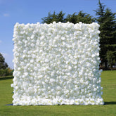 Flower Wall Wedding Backdrop - 8ft x 8ft 3D Artificial White Rose Floral Wall | AmourBlossom