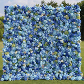 Flower Wall Wedding Backdrop - 8ft x 8ft Realistic 3D Artificial Blue Rose Floral Wall | AmourBlossom