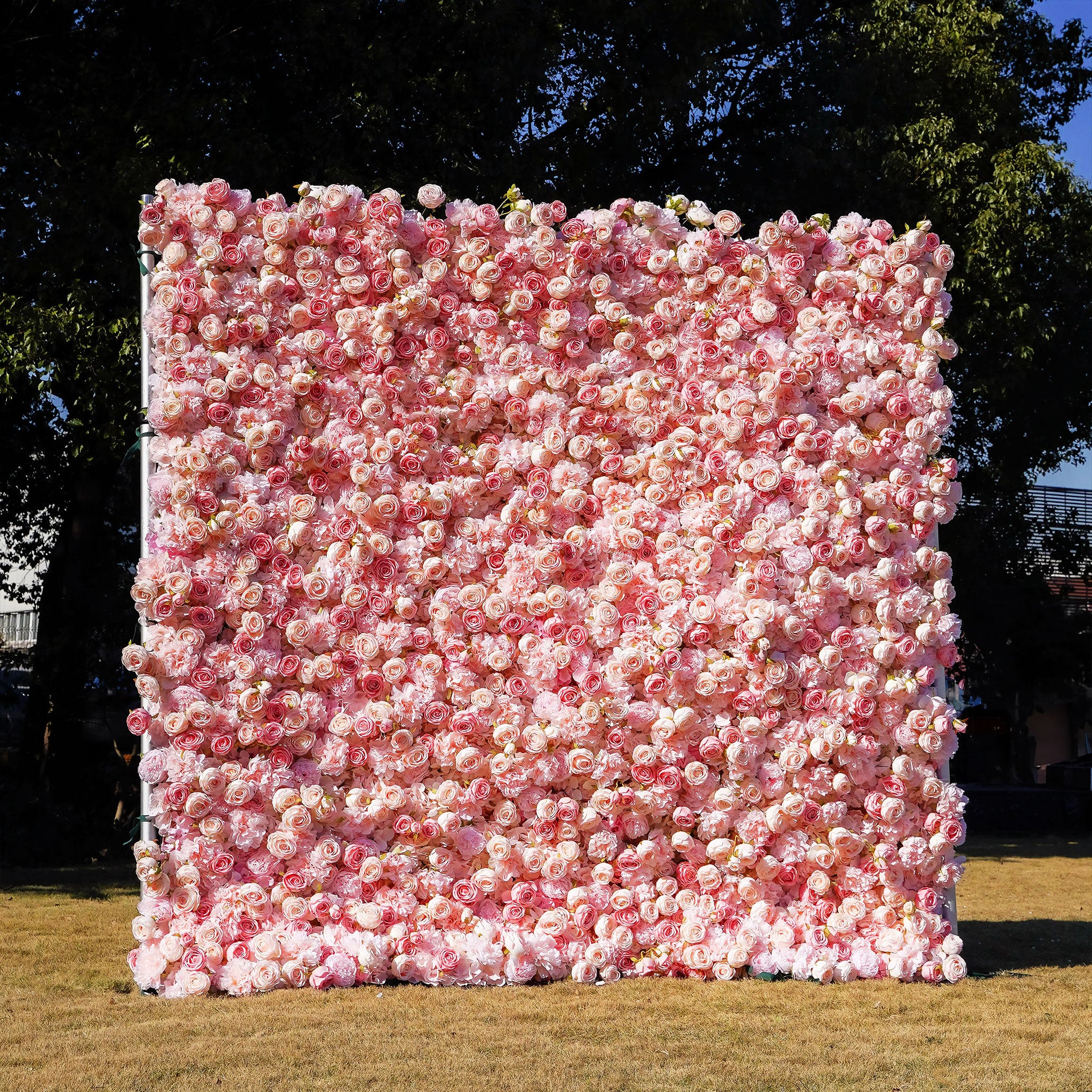 Artificial Pink Peony-Rose Flower Wall Background | AmourBlossom