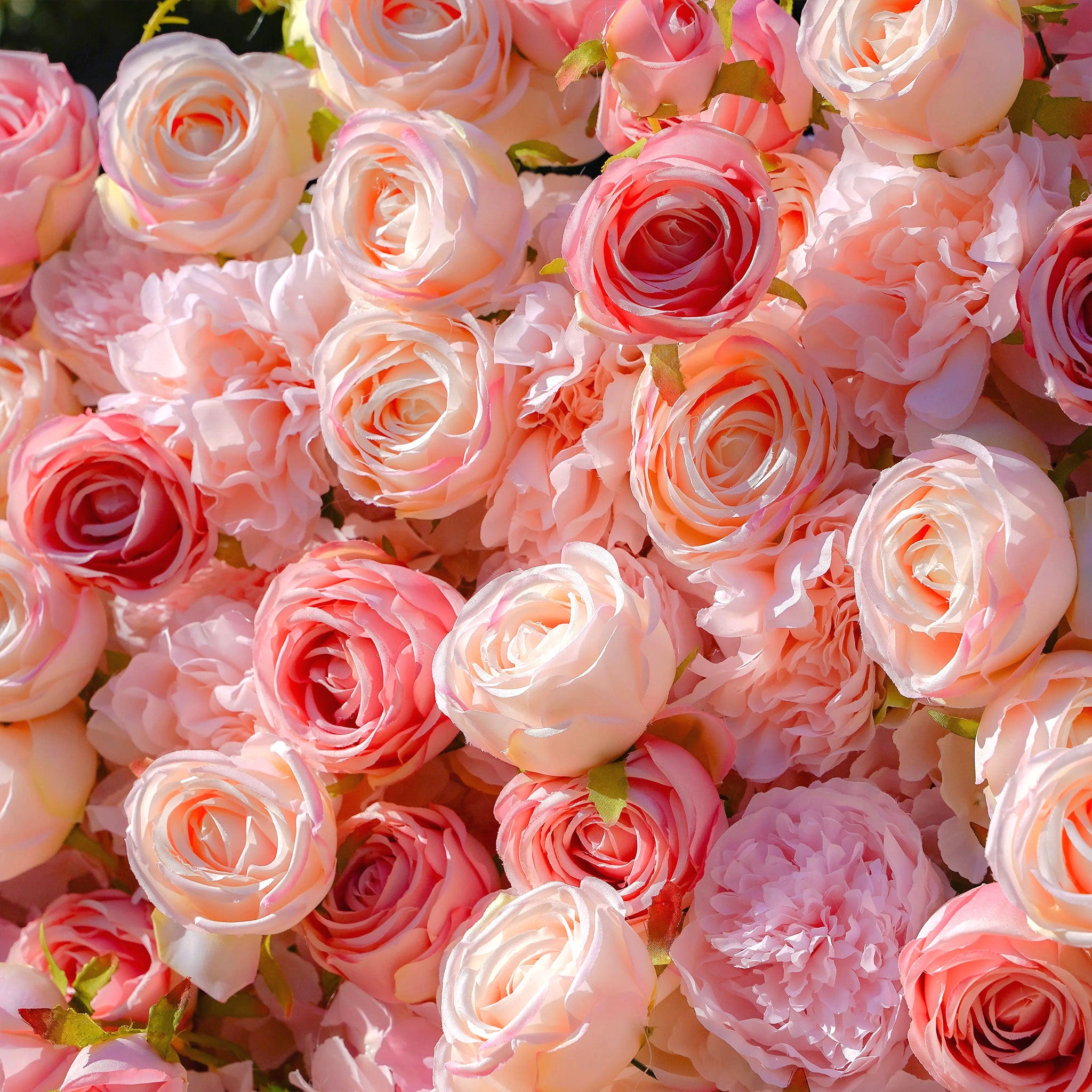 Artificial Pink Peony-Rose Flower Wall Background | AmourBlossom