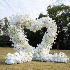 Eternal Swan Heart Artificial Floral Arch | AmourBlossom