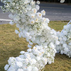 Eternal Swan Heart Artificial Floral Arch | AmourBlossom