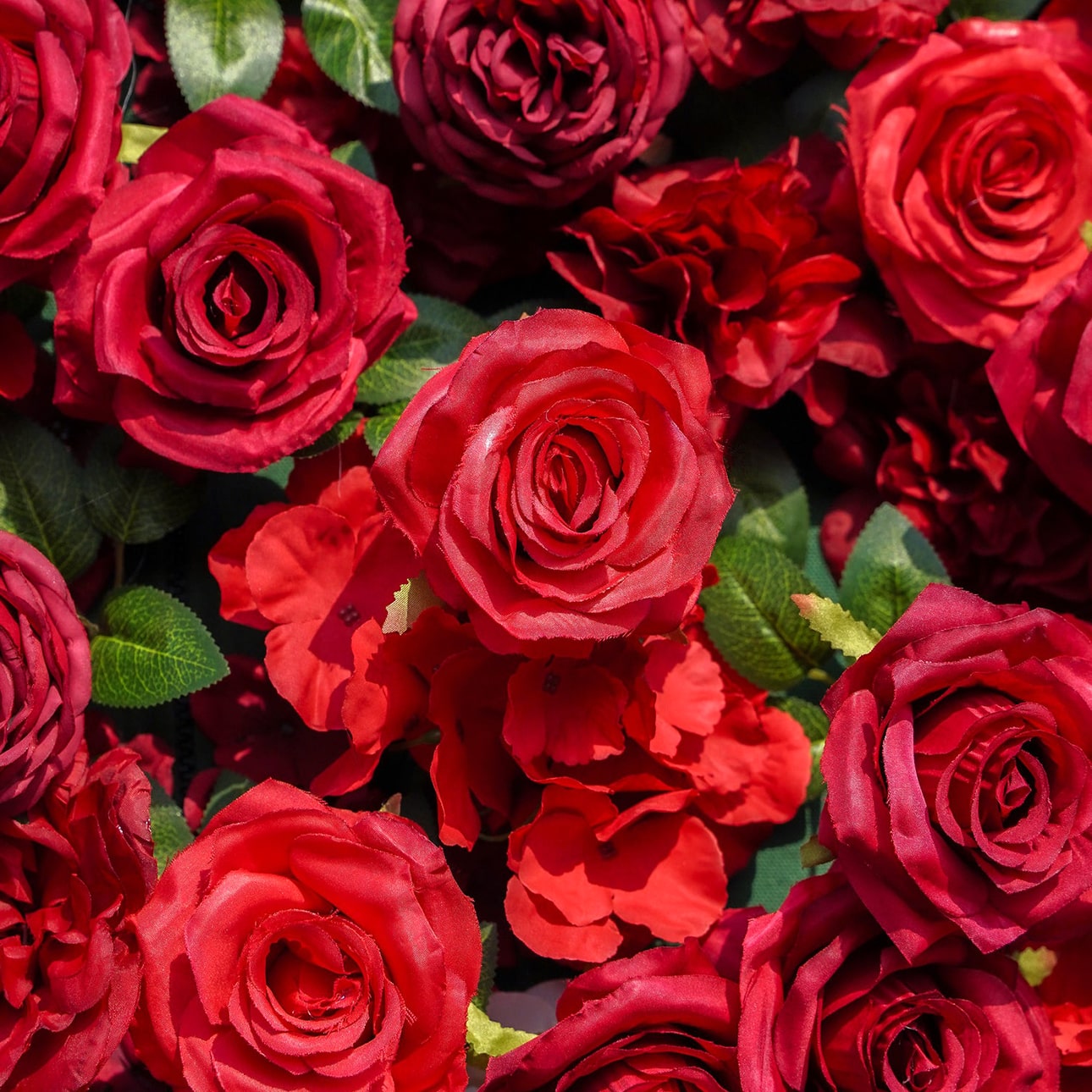 Artificial Red Rose Wall Wedding Backdrop | AmourBlossom