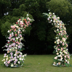 Flower Arch Wedding Backdrop - Realistic 3D Artificial Garden/Boho Style Floral Arch | AmourBlossom