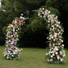 Flower Arch Wedding Backdrop - Realistic 3D Artificial Garden/Boho Style Floral Arch | AmourBlossom