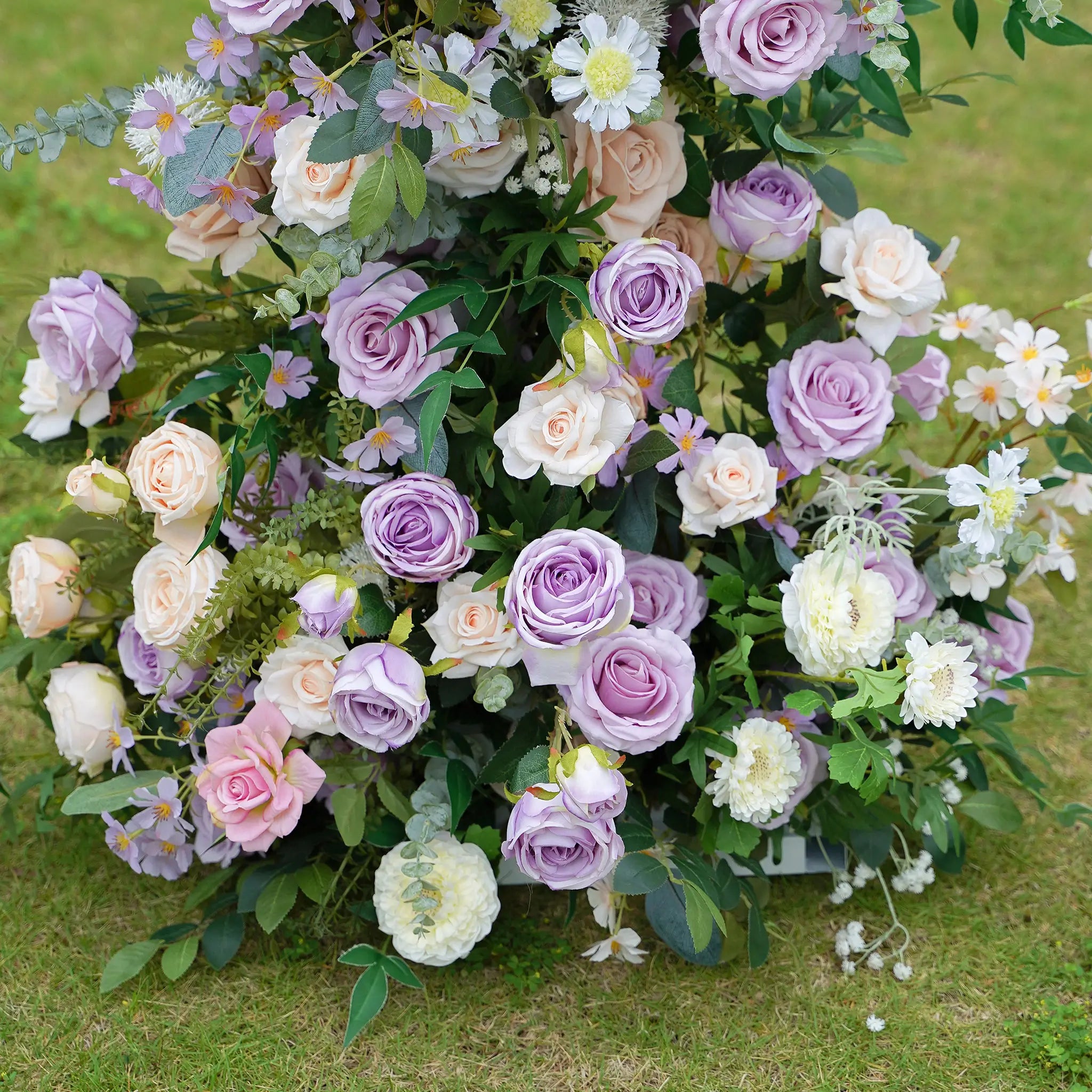 Flower Arch Wedding Backdrop - Realistic 3D Artificial Garden/Boho Style Floral Arch | AmourBlossom