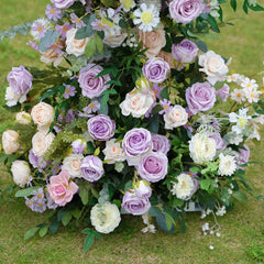 Flower Arch Wedding Backdrop - Realistic 3D Artificial Garden/Boho Style Floral Arch | AmourBlossom