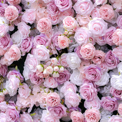 Flower Wall Wedding Backdrop - 8ft x 8ft Realistic 3D Artificial Pink Rose Flower Wall | ArmourBlossom