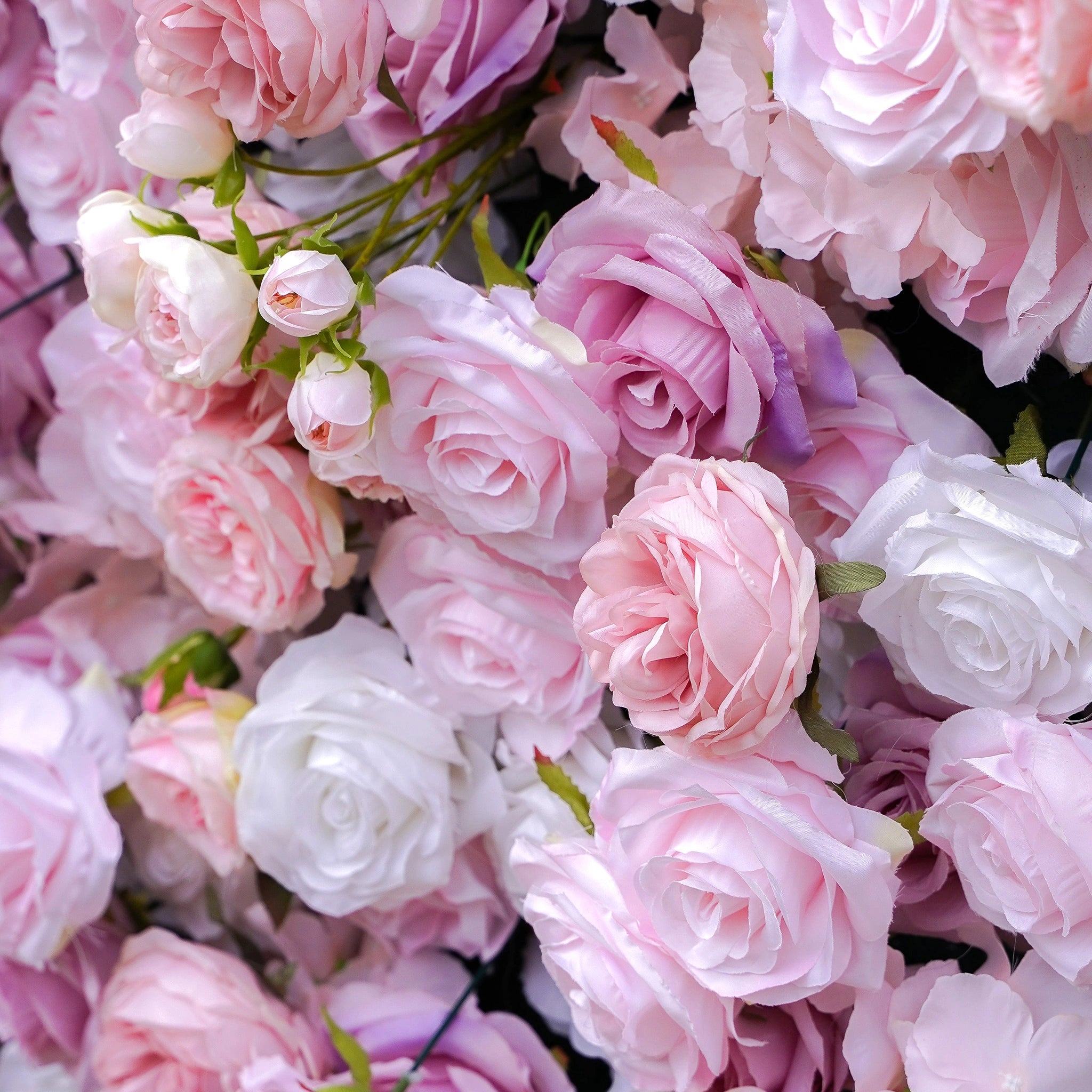 Flower Wall Wedding Backdrop - 8ft x 8ft Realistic 3D Artificial Pink Rose Flower Wall | ArmourBlossom
